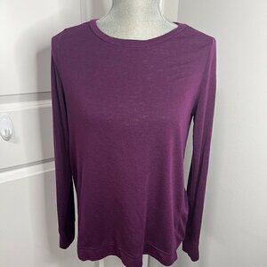 Loft Purple Long Sleeve Shirt EUC Size M